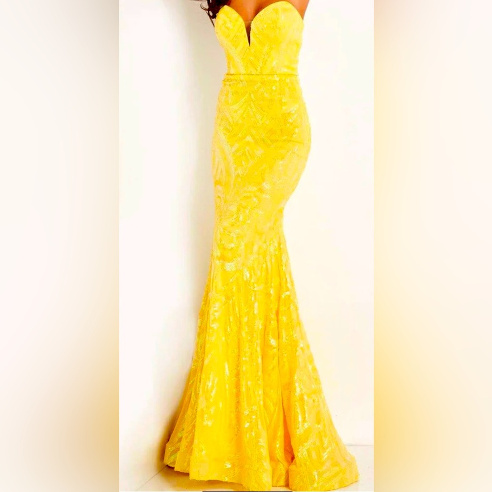 Jovani strapless sequin dress